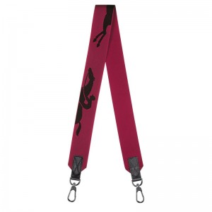 long champ 3D Canvas Naisten Shoulder Straps Beetroot | FIGS7994