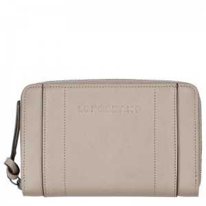 long champ 3D Leather Naisten Lompakko Clay | FIUZ8587