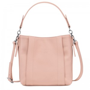 long champ 3D S Leather Naisten Crossbody Laukut Nude | FIWN8995