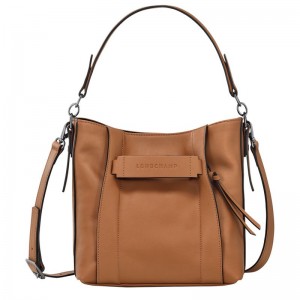 long champ 3D S Leather Naisten Crossbody Laukut Natural | FIMQ8971