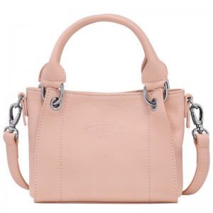 long champ 3D XS Handbag Leather Naisten Mini Laukut Nude | FIAH9371