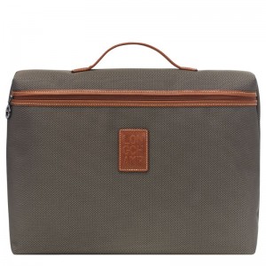 long champ Boxford S Recycled canvas Miesten Salkku Ruskea | FINW7617