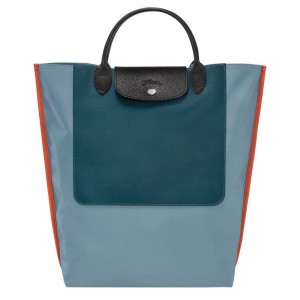 long champ Cabas M Tote Canvas Miesten Käsilaukku Sininen | FIFD7475