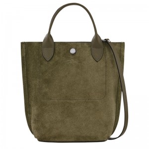 long champ Cabas XS Tote Leather Naisten Mini Laukut Khaki | FIMQ9386