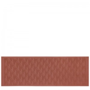 long champ Chevaux jacquard Wool Miesten Stoles Chestnut | FIPJ7063