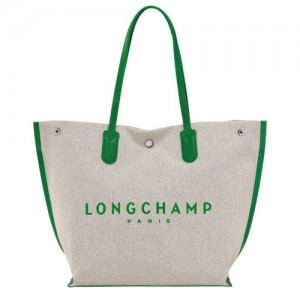 long champ Essential L Tote Canvas Naisten Olkalaukku Vihreä | FISG8829