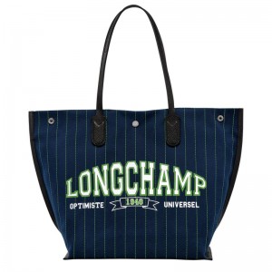 long champ Essential Tote Canvas Naisten Olkalaukku Laivastonsininen | FILI8859