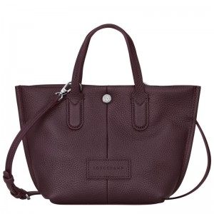 long champ Essential XS Handbag Leather Naisten Mini Laukut Eggplant | FITC9365