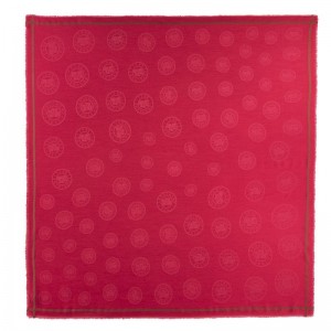 long champ La MÉdaille Shawl Cotton blend Miesten Stoles Magenta | FIGS7058