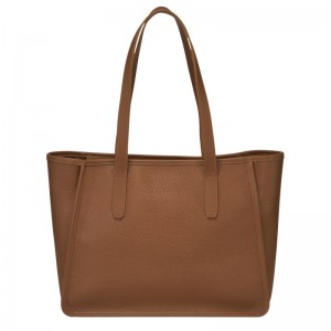 long champ Le FoulonnÉ L Tote Leather Naisten Olkalaukku Caramel | FINW8865