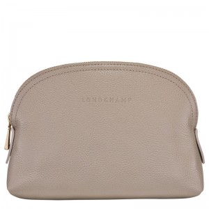 long champ Le FoulonnÉ Leather Naisten Pouches Turtledove | FIQM8477