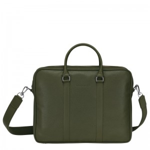 long champ Le FoulonnÉ M Leather Miesten Salkku Khaki | FIJP7628