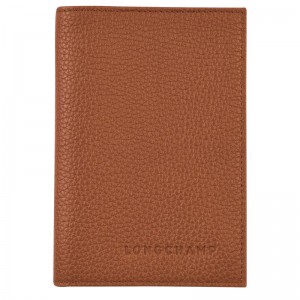 long champ Le FoulonnÉ Passport cover Leather Naisten Asusteet Caramel | FIPJ8226