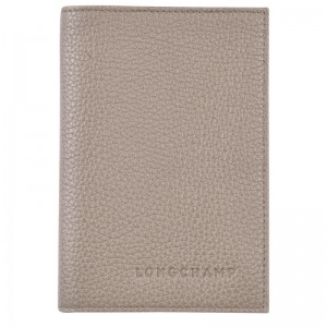 long champ Le FoulonnÉ Passport cover Leather Miesten Pouches Turtledove | FITC7285