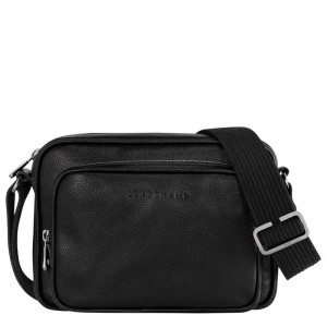 long champ Le FoulonnÉ S Camera Leather Miesten Crossbody Laukut Mustat | FIAH7582