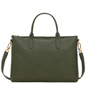 long champ Le FoulonnÉ S Leather Miesten Salkku Khaki | FINW7620