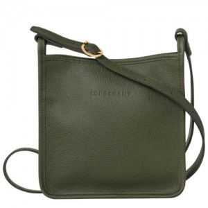 long champ Le FoulonnÉ S Leather Naisten Crossbody Laukut Khaki | FIKO8927