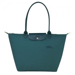 long champ Le Pliage Green L Tote Recycled canvas Naisten Olkalaukku Sinivihreä | FIBE8812