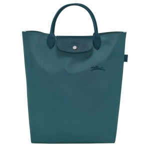 long champ Le Pliage Green M Tote Canvas Miesten Käsilaukku Sinivihreä | FIGS7503