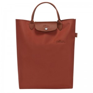 long champ Le Pliage Green M Tote Canvas Miesten Käsilaukku Chestnut | FIPJ7498