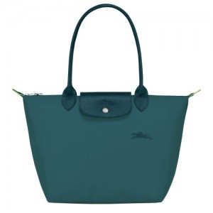 long champ Le Pliage Green M Tote Recycled canvas Naisten Olkalaukku Sinivihreä | FIKO8806