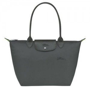 long champ Le Pliage Green M Tote Recycled canvas Naisten Olkalaukku Graphite | FIEB8786