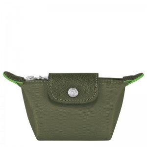 long champ Le Pliage Green Recycled canvas Miesten Kolikkokukkarot Forest | FIYX7390