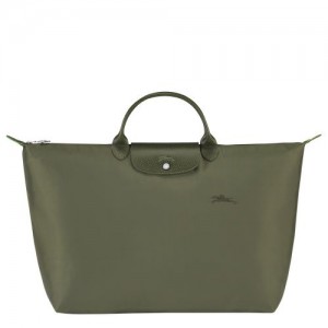 long champ Le Pliage Green S Recycled canvas Miesten Matkakassit Forest | FICT7198