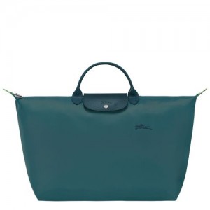 long champ Le Pliage Green S Recycled canvas Miesten Matkakassit Sinivihreä | FIJP7193