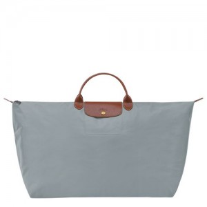 long champ Le Pliage Original M Recycled canvas Miesten Matkakassit Steel | FIZU7209