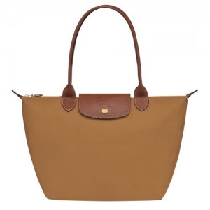 long champ Le Pliage Original M Tote Recycled canvas Naisten Olkalaukku Fawn | FIYX8794