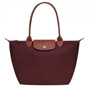 long champ Le Pliage Original M Tote Recycled canvas Naisten Olkalaukku Viininpunainen | FITC8793