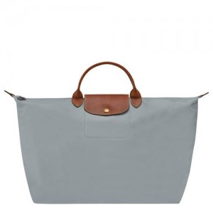 long champ Le Pliage Original S Recycled canvas Miesten Matkakassit Steel | FIDF7216