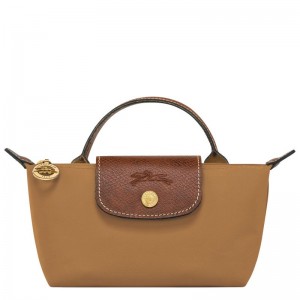 long champ Le Pliage Original with handle Recycled canvas Naisten Pouches Fawn | FIKO8459