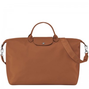 long champ Le Pliage Xtra S Leather Miesten Matkakassit Cognac | FIWN7227