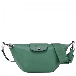 long champ Le Pliage Xtra XS Crossbody Leather Naisten Olkalaukku Sage | FIRV8837