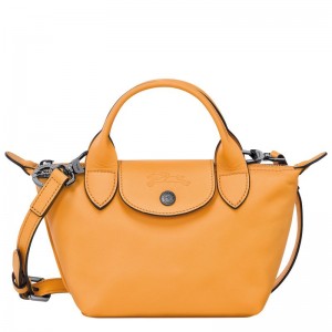 long champ Le Pliage Xtra XS Handbag Leather Naisten Mini Laukut Aprikoosi | FIUZ9302