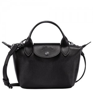 long champ Le Pliage Xtra XS Handbag Leather Naisten Mini Laukut Mustat | FIRV9260