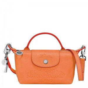 long champ Le Pliage Xtra XS Pouch Leather Naisten Crossbody Laukut Oranssi | FIJP9013