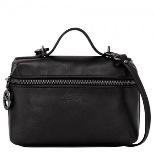 long champ Le Pliage Xtra XS Vanity Nahkaiset Naisten Crossbody Laukut Mustat | FITC8940