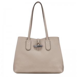 long champ Le Roseau Essential M Tote Leather Naisten Olkalaukku Clay | FIVR8863