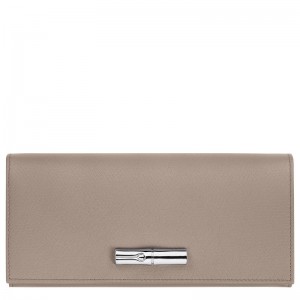 long champ Le Roseau Flap Leather Naisten Lompakko Clay | FIKO8546