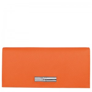 long champ Le Roseau Flap Leather Naisten Lompakko Oranssi | FIJP8545