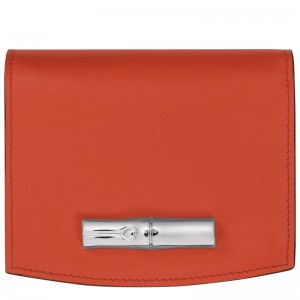 long champ Le Roseau Leather Naisten Lompakko Paprika | FIJP8564