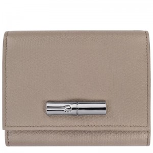 long champ Le Roseau Leather Naisten Lompakko Clay | FISG8540