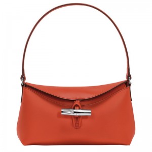 long champ Le Roseau S Hobo Leather Naisten Olkalaukku Paprika | FIJP8876