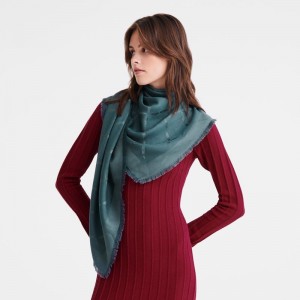 long champ Le Roseau Shawl Silk Blend Miesten Stoles Cedar | FIRV7069