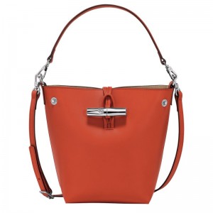 long champ Le Roseau XS Bucket Leather Naisten Mini Laukut Paprika | FIKO9395