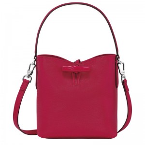 long champ Le Roseau XS Bucket Leather Naisten Crossbody Laukut Magenta | FIEB8994