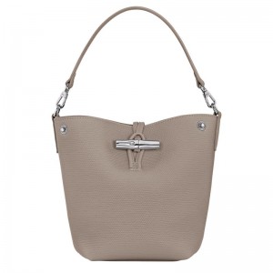 long champ Le Roseau XS Bucket Leather Naisten Crossbody Laukut Clay | FIGS8959